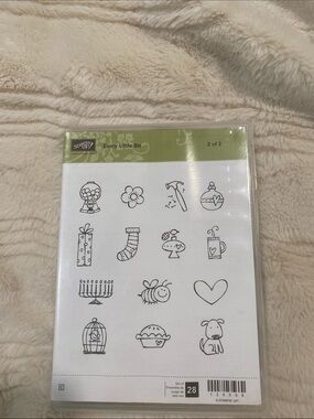 Stampin' Up! Every Little Bit Clear Stamp Set - Green and Cream